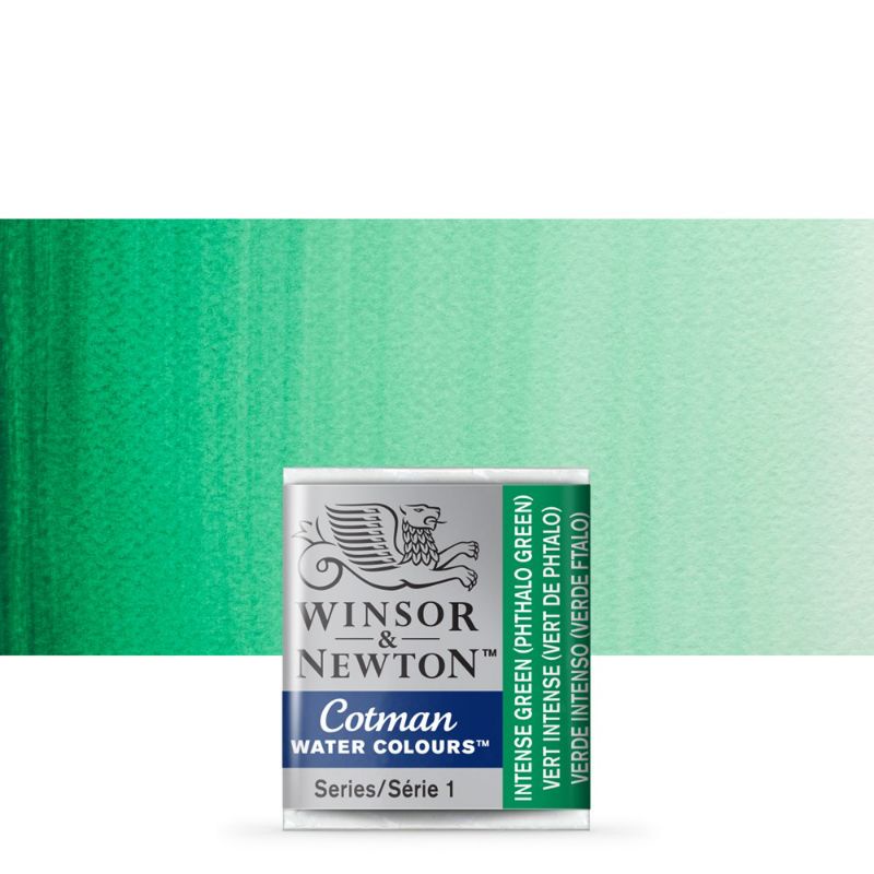 

CAT AIR COTMAN WATER COLOURS HALF PAN INTENSE GREEN ( PHTHALO GREEN ) WINSOR & NEWTON