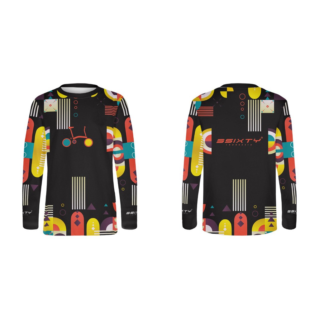 JERSEY 3SIXTY GEOMETRY-BLACK-LONG SLEEVE