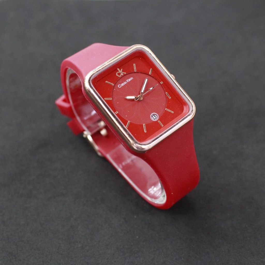 JAM TANGAN CEWEK FASHION CALVIN KLEIN WATCH TERBARU RUBBER STRAP/JAM TANGAN TERBARU/JAM TANGAN CEWEK FASHION/