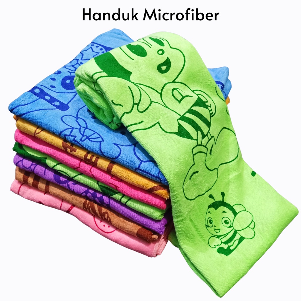 Handuk Mandi Bayi Microfiber Daya Serap Tinggi Lembut dan Halus Size 100x55 cm Merk Dragonfly Handuk mandi Anak Perlengkapan Mandi Bayi Baru Lahir New Born