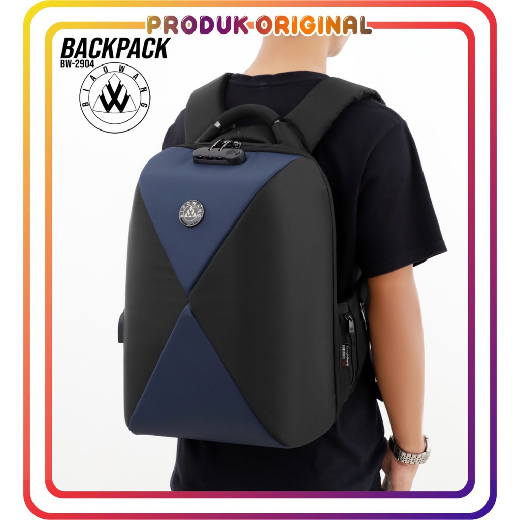 COD TAS RANSEL PRIA BIAOWANG ORIGINAL 2904#TAS RANSEL LAPTOP BISA MUAT LAPTOP 18 IN