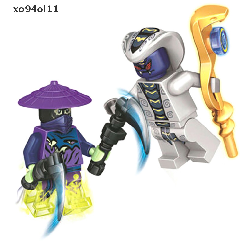 (hotsale) 24 pcs / Set Mainan Balok Bangunan Mini Figure Ninjago Kai Jay Sensei Wu Master