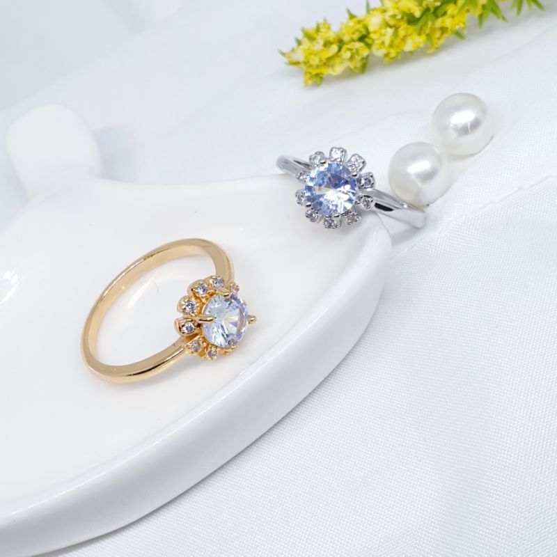 Cincin love NEW fashion permata zircon ♡JC-3♡