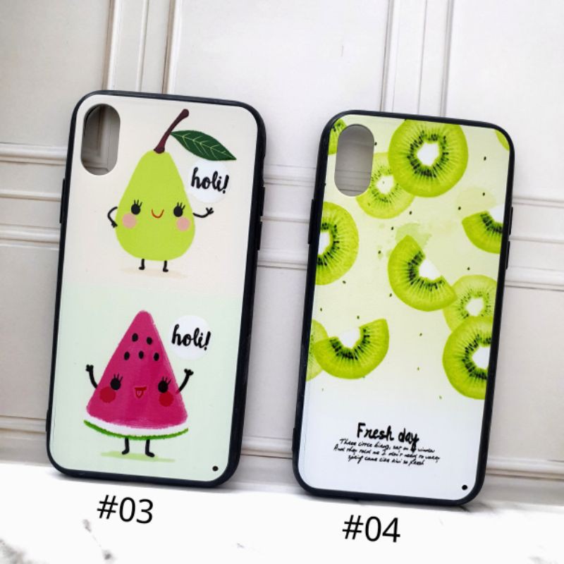 SAMSUNG A6 A6 PLUS J1 ACE J110 J3 2015 16 J5 2015 J4 J6 2018 - FRUIT Soft Hard Case Emboss UV Glossy