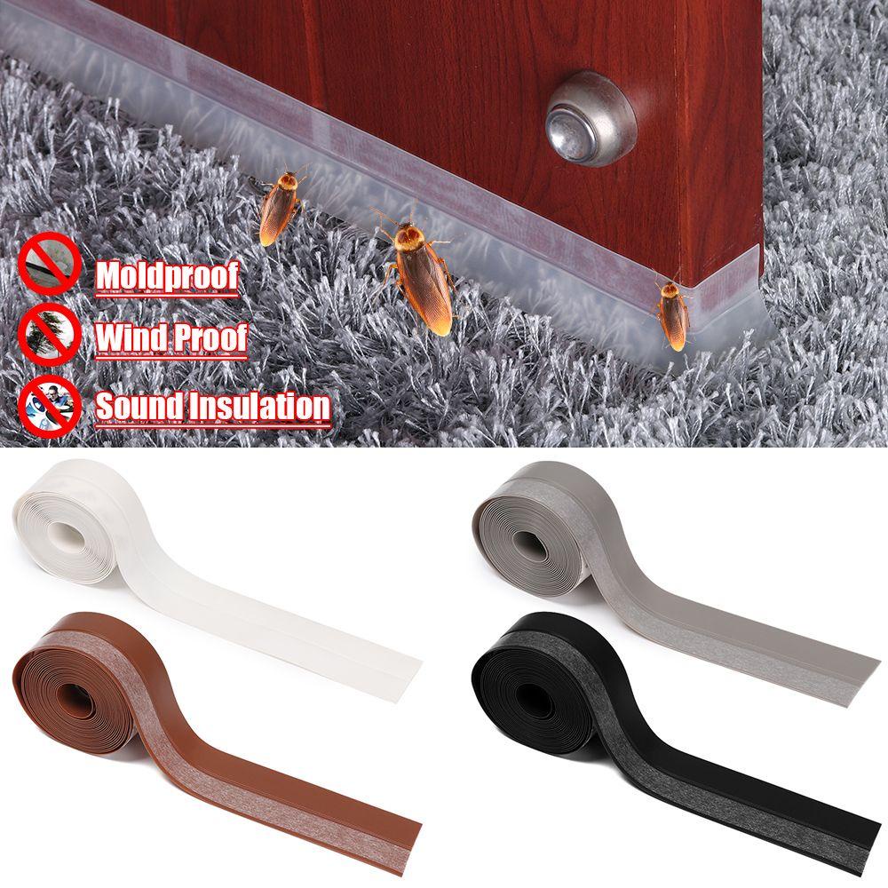 TOP 1m/3m/5m Sealing Strip Door Bottom Seam Wind Proof Bathroom Tape Silicone Rubber
