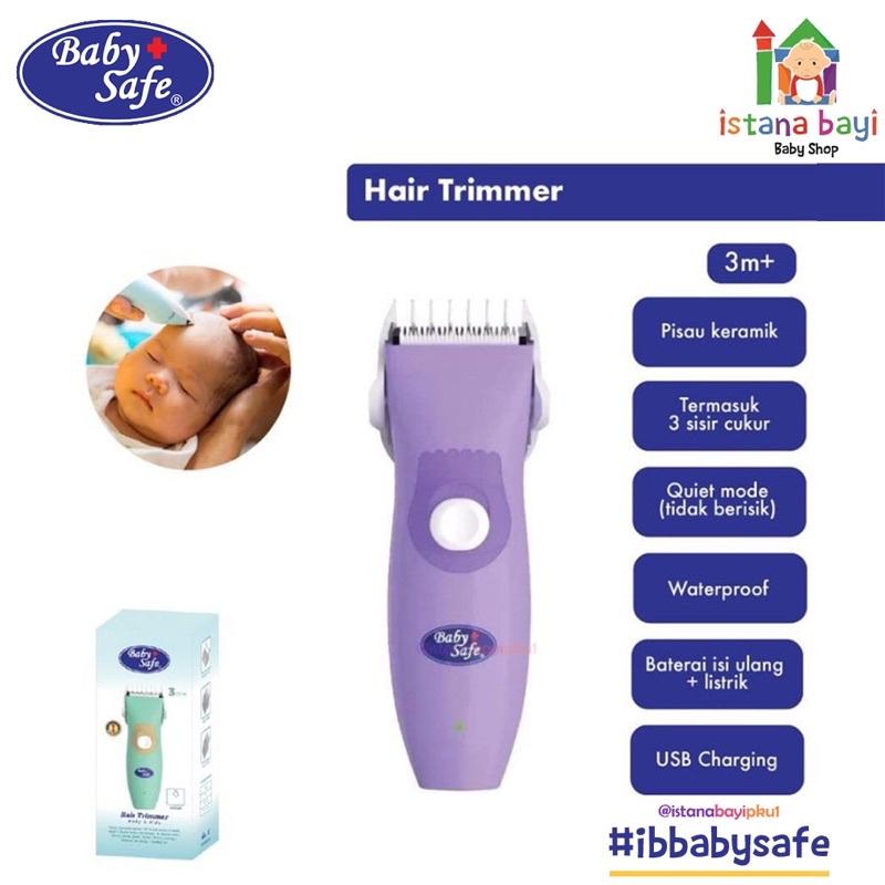 Baby Safe Hair Trimmer HT001 / Alat Cukur Rambut Bayi