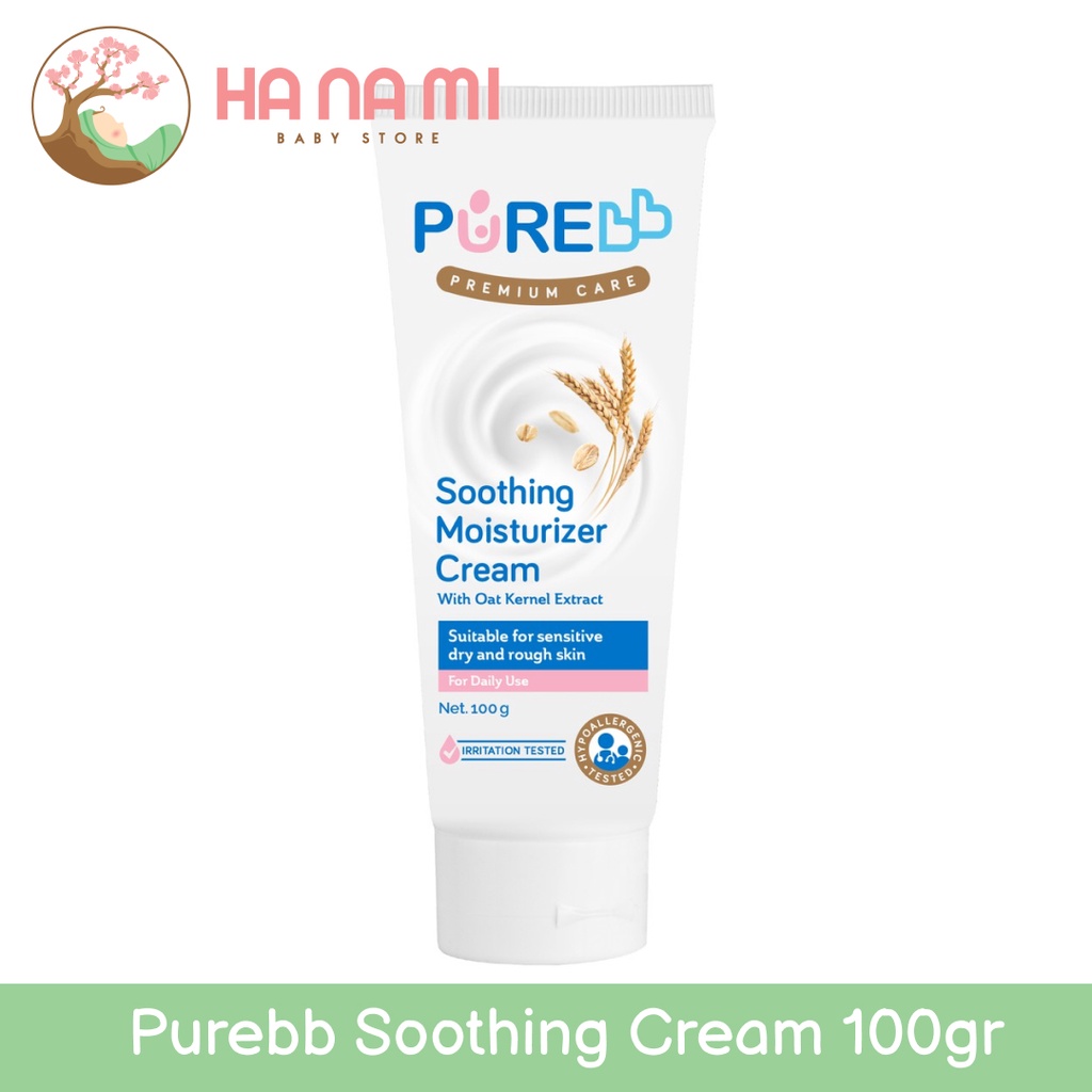 Purebb Soothing Moisturizer Cream 100gr - Krim Perawatan Kulit bayi