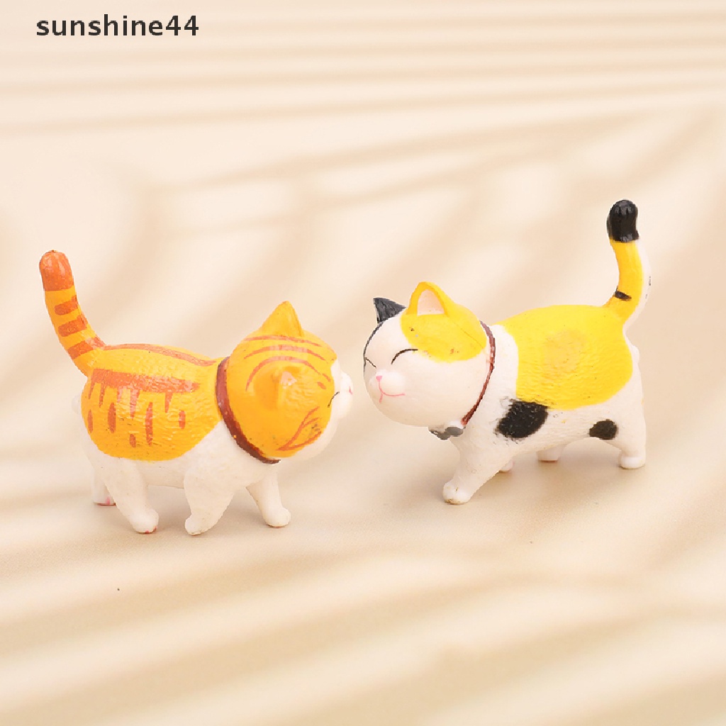 Sunshine 1PC Mainan Action Figure Kucing Mini Bahan PVC Untuk Dekorasi