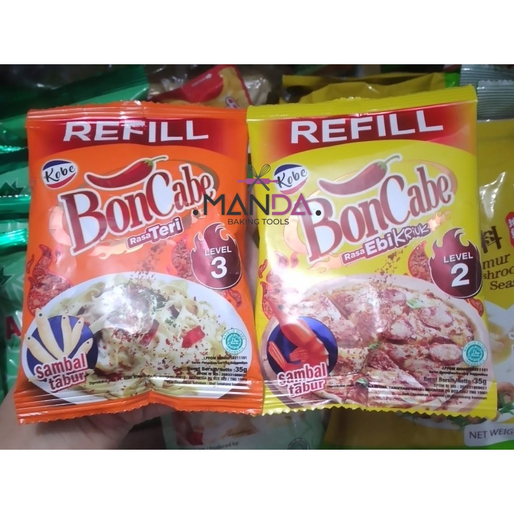 

Bon cabe Ebi Kriuk Teri Refill cabe bubuk 35 gr