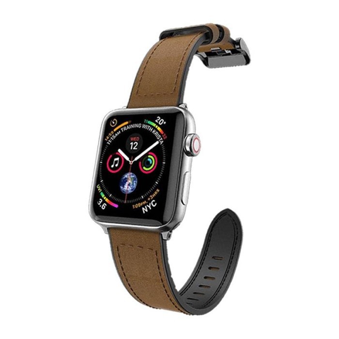 Hybrid Leather Band Strap for Apple Watch 38 40 42 44mm by X-DORIA
