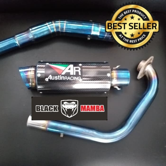 axs321 Knalpot Austin Racing Full Blue Fullsystem CBR150 R15 GSXR150