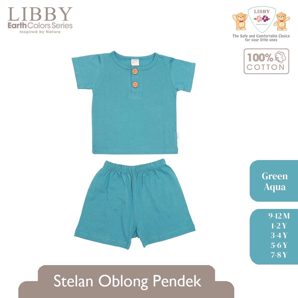 Libby Stelan Earth Colors Series Lengan Pendek Cealana Pendek 1 Pcs Warna Random