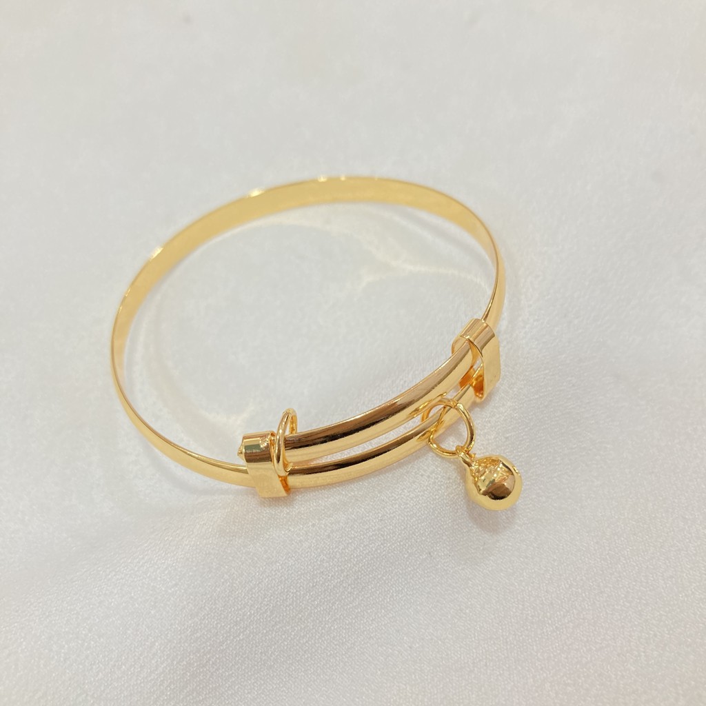 Gelang Anak Lonceng Lapis Emas Flexible