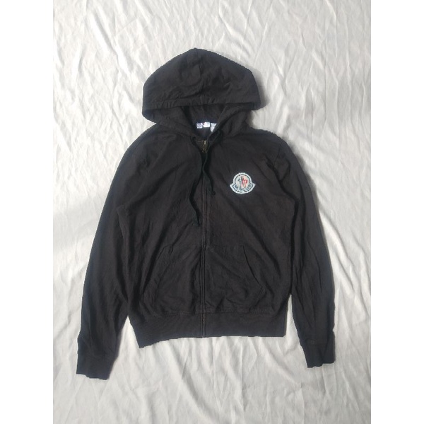 ZIP HOODIE BLACK MONCLER SECOND