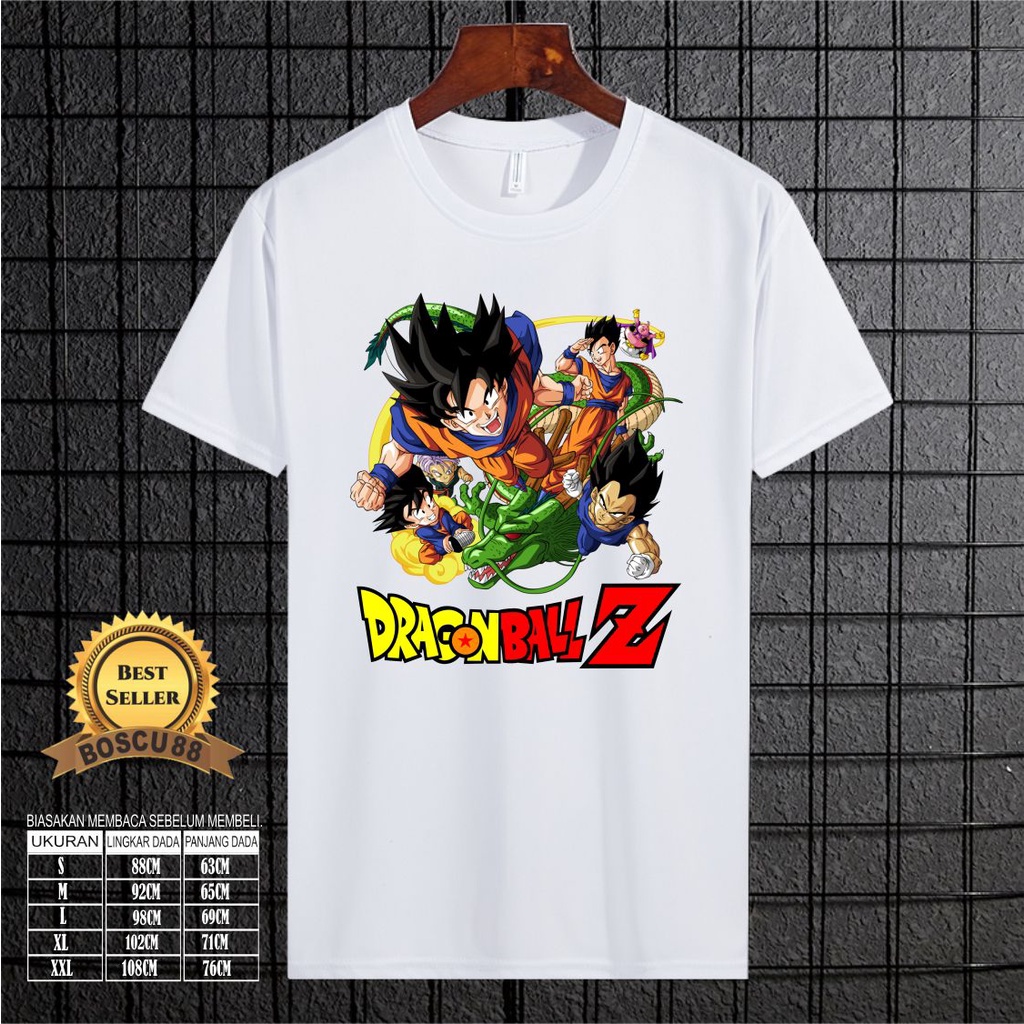 KAOS OBLONG COTTON COMBED ORIGINAL PRIA WANITA DEWASA DISTRO T-SHIRT ( DRAGON BALL )