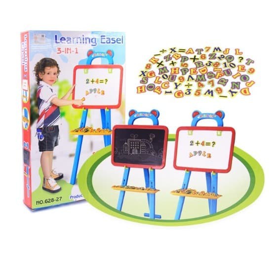 

Langsung Order Drawing Set 3 in 1 Learning Easel - Papan tulis Anak Warna Biru Diskon
