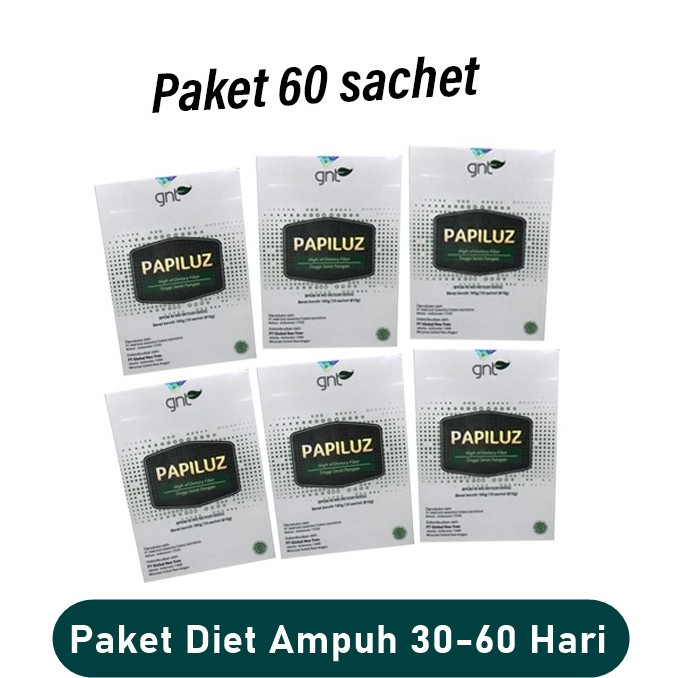 GNT FIBER Sliming Diet Sehat Ampuh 30 hari Papiluz Langsing Perut Buncit