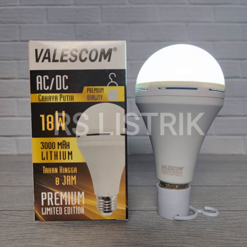 VALESCOM LAMPU EMERGENCY 18W 18 Watt AC DC GENIUS Lampu darurat PINTAR AJAIB