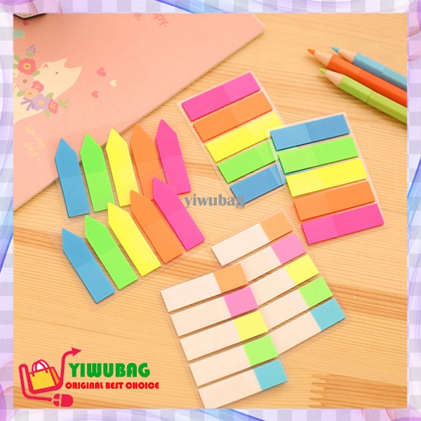 

Kertas Label Tempel Label stiker kertas notes kertas tulis Pembatas Buku 5 warna