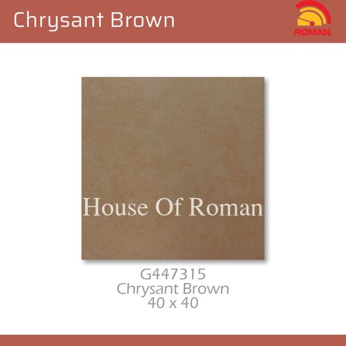 KERAMIK LANTAI ROMAN KERAMIK Chrysant Brown 40x40 G447315 (ROMAN House of Roman)