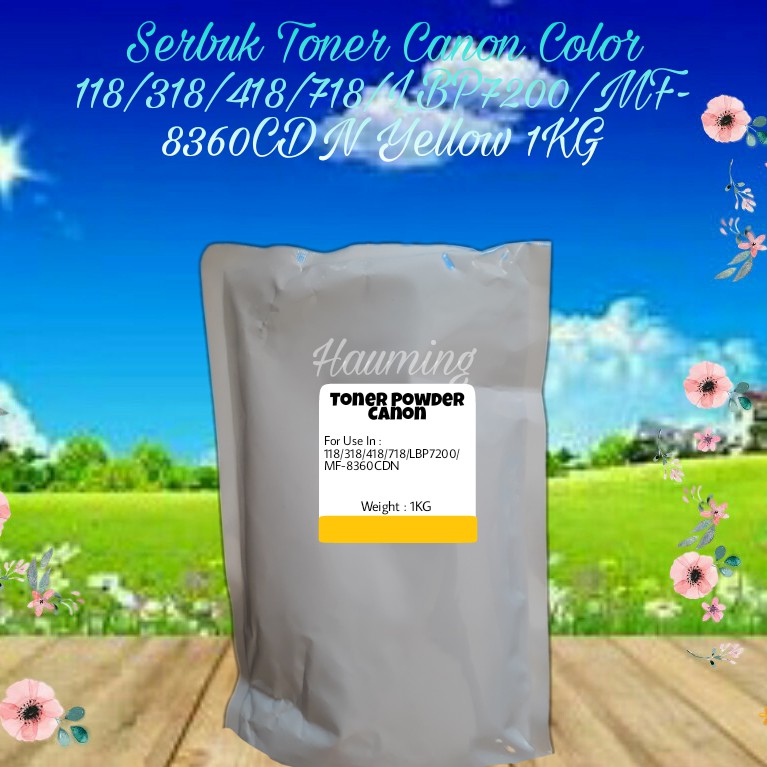 Serbuk Toner Canon CRG-118 318 718 CRG318 LBP-7200 7200Cd 7200cdn 7680 LBP7200 MF8360 Yellow 1kg