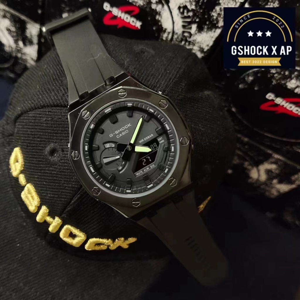 G-Shock GM2100 CasiOak AP Modification Kit 3rd Gen steel Case &amp; Rubber Strap