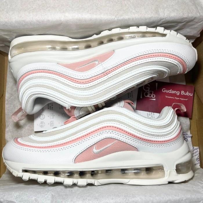 Termurah - Nike Airmax 97 Summit White Bleached Coral 100% Original Material - Promo