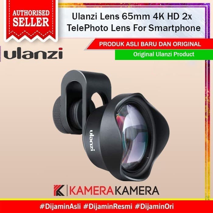 {SuheStore} Ulanzi 65mm 4K HD 2x Lensa Telephoto Phone Lens for Smartphone Diskon