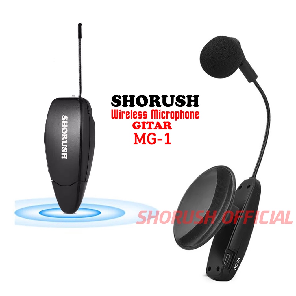 Shorush MG-1 Microphone Wireless Gitar Audio Mic Akustic Studio Mixer Akustik