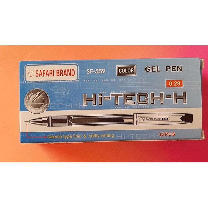 

PULPEN GEL SAFARI SF-559 (12 PCS) WARNA HITAM 0.28