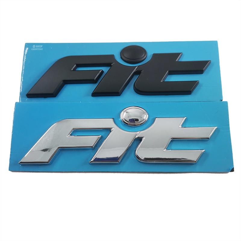 1pc Stiker Emblem Logo Honda Fit Jazz Bahan ABS Krom Warna Hitam