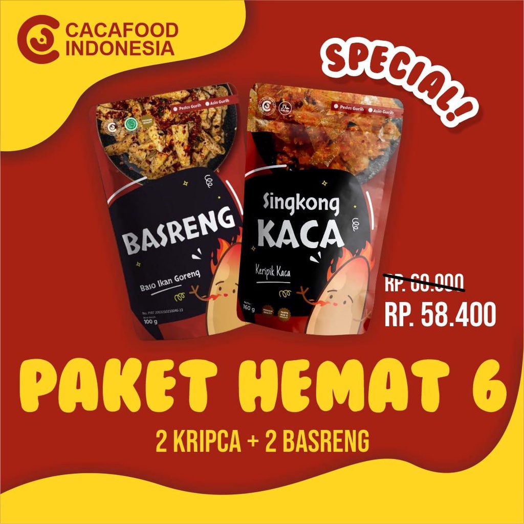 

PAKET HEMAT 6 (2KRIPCA,2BASRENG)