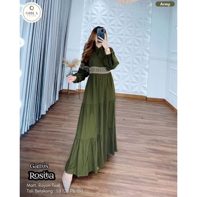 Gamis Rosita Maxy Dress Busana Muslimah By Original Qibla Store