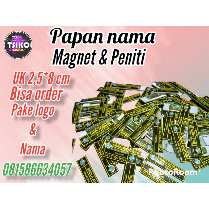 

papan nama magnet