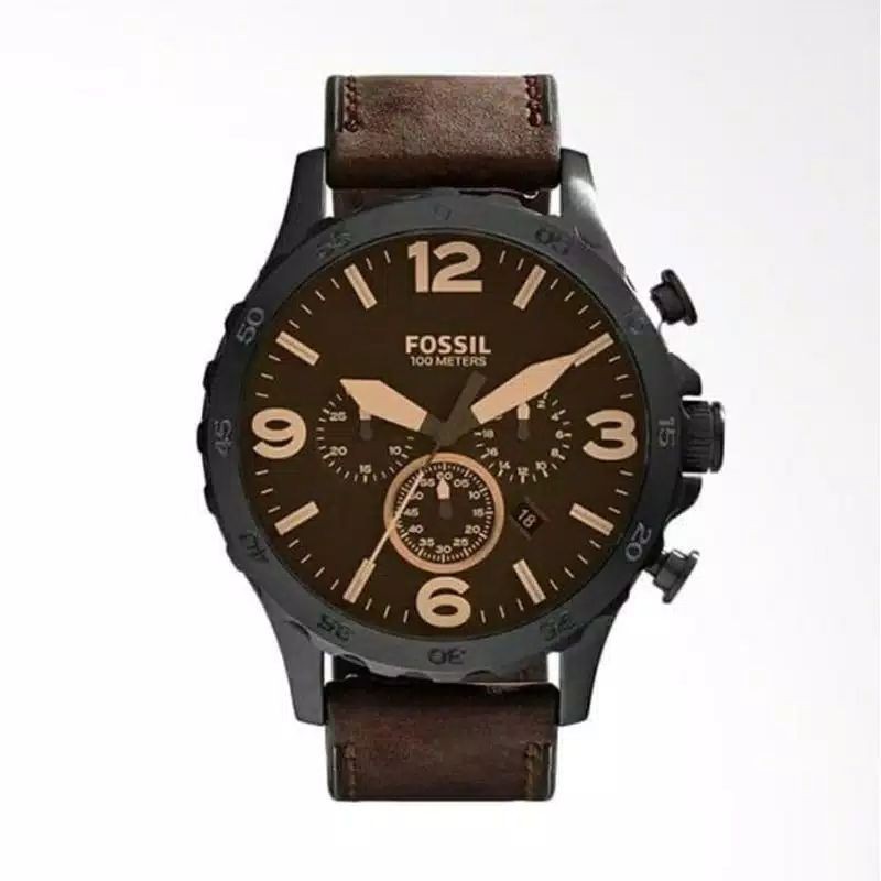 BRANDED WATCH JR1487 JR 1487 NATE CHRONOGRAPH BROWN LEATHER STRAP ORIGINAL