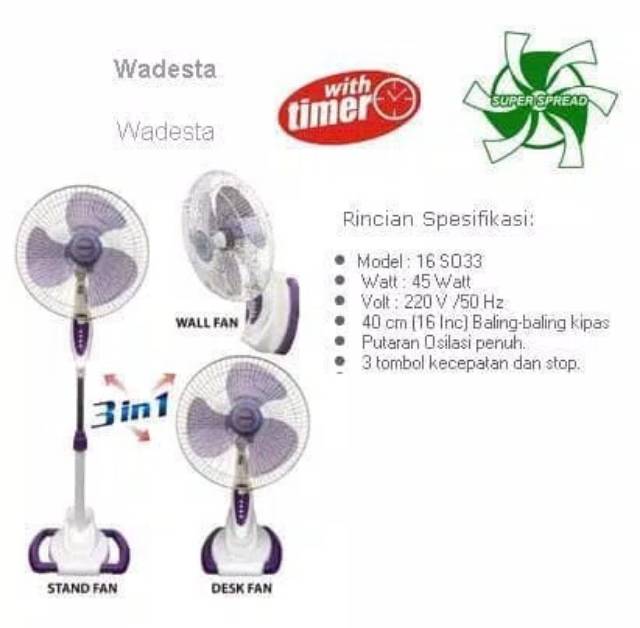 Cosmos Stand Fan 16 Inch 3 in1- 16 SO 33