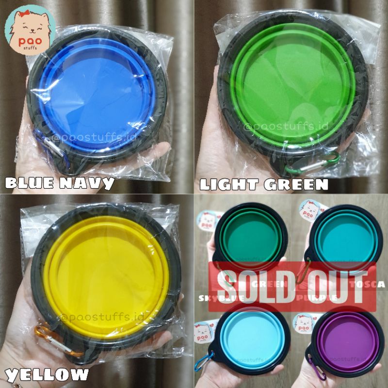 tempat makan lipat praktis hewan anjing kucing kelinci monyet . mangkok pet bowl travel bowl dog cat