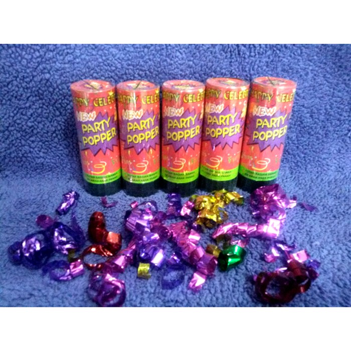 GROSIR NEW PARTY POPPER - CONFETTI NO FIREWORK - PERLENGKAPAN ULTAH