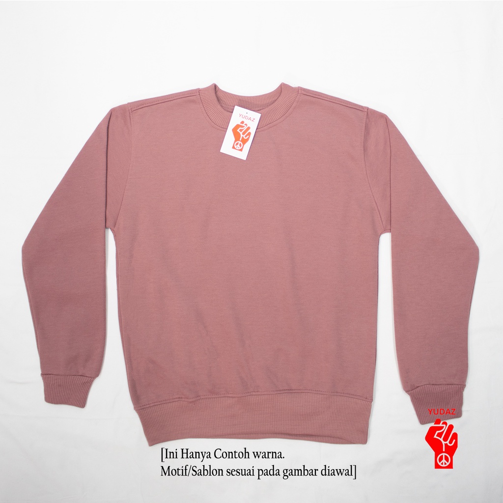 YUDAZ Sweaterpolos Basic Sweater Lost Psycho Color Size M-XXL (Pria & Wanita)-DUSTY PINK
