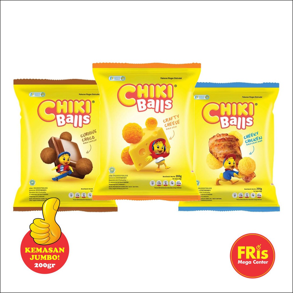 CHIKI BALLS jumbo Keju Coklat Ayam Jumbo Snack 200 gr