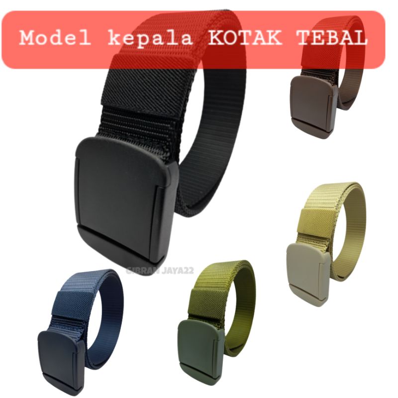 Gesper Ikat Pinggang New Tactical Canvas Metal Anti Detector Pria dan Wanita