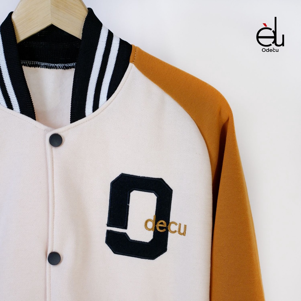 ODECU PREMIUM VARSITY VANILLA DARK MUSTARD WANITA PRIA