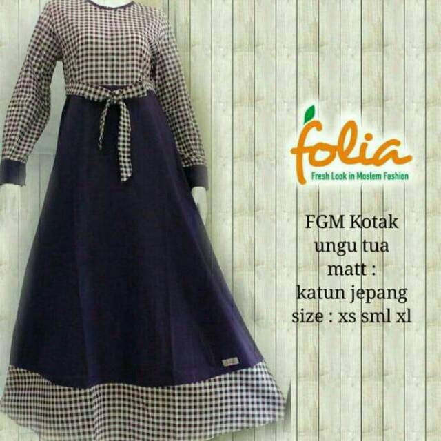 Folia Gamis Kotak / Grosir Folia
