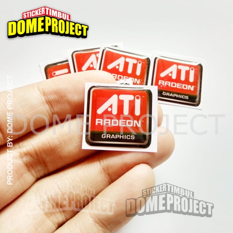 STIKER TIMBUL ATI RADEON STIKER RESIN TIMBUL STICKER AKSESORIS CASING PC