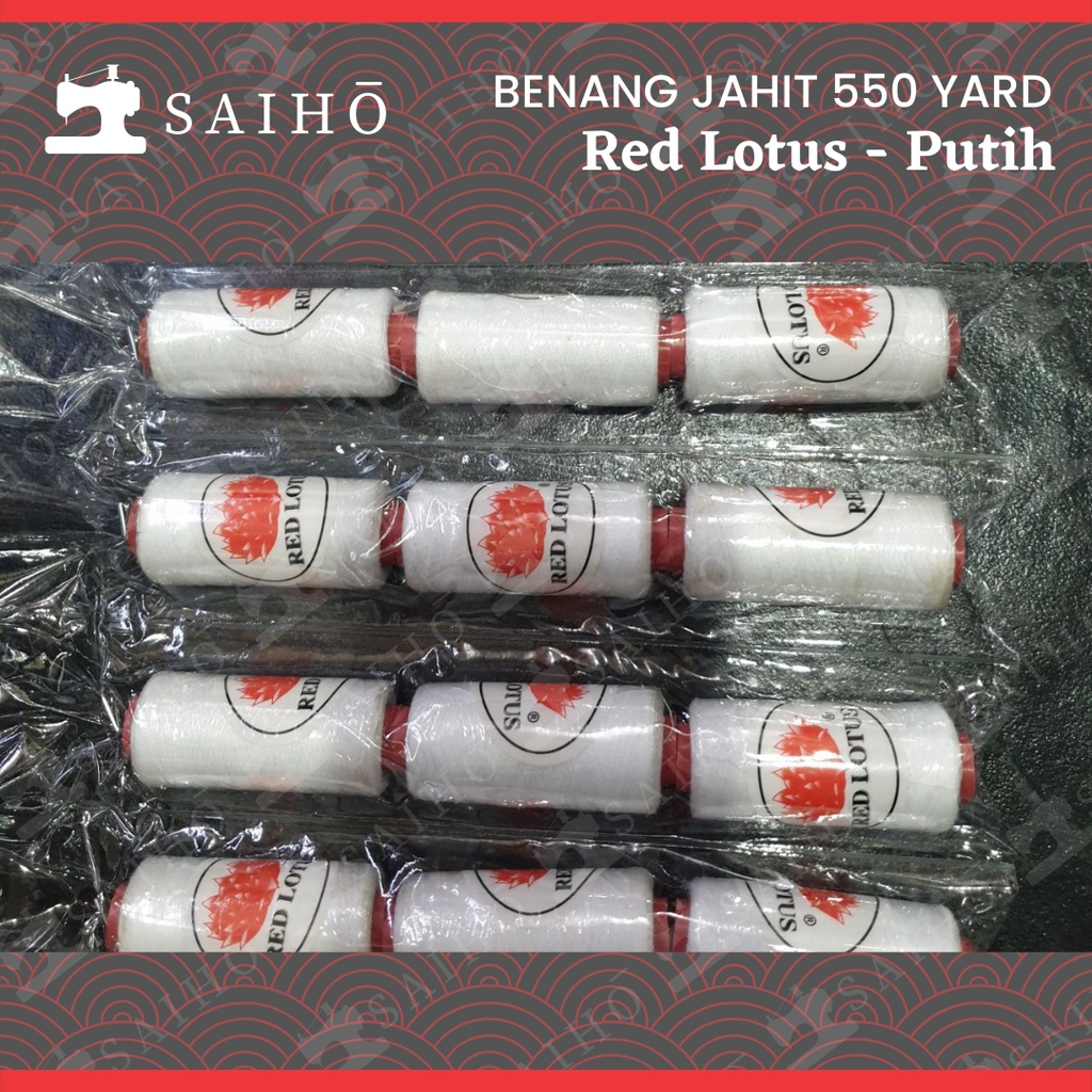 Benang Jahit 500 yard  - Mix Color dan Putih (36 pcs)