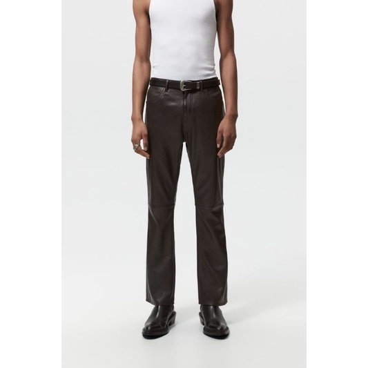 Celana Kulit PU Pria Cutbray FAUX LEATHER PANTS MENS