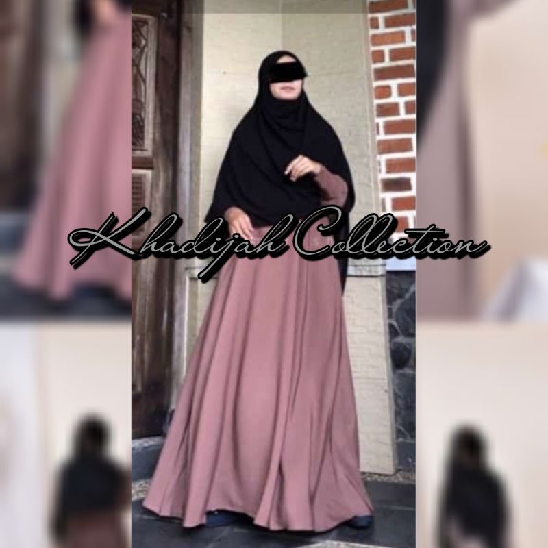 SPESIAL ABAYA KOMBINASI PLAIN warna BY KHADIJAH COLLECTION