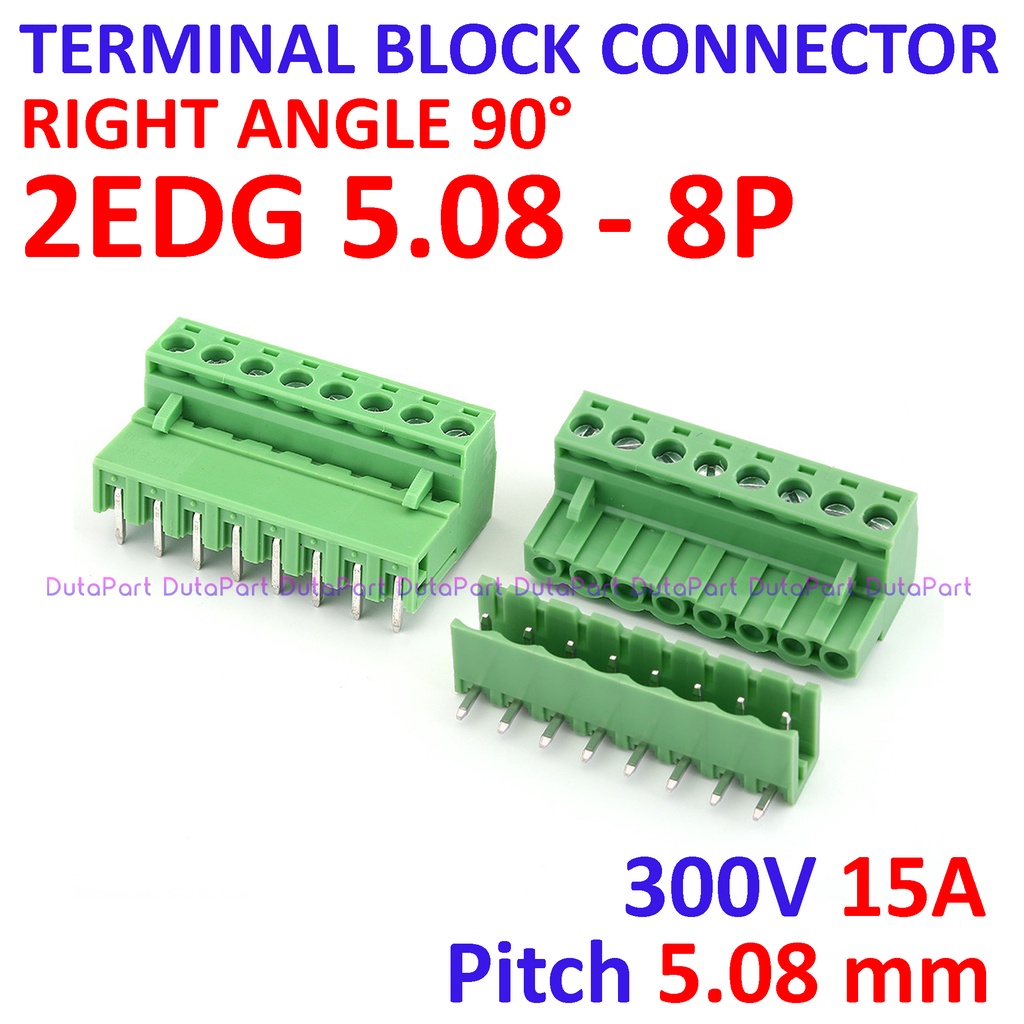 2EDG 5.08 8P 8 Pin Right Angle Siku Terminal Block Connector 5.08mm