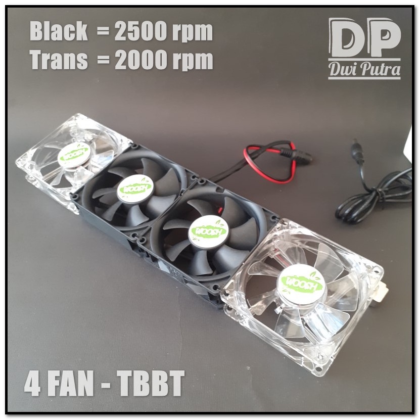 KIPAS AQUARIUM ( 8 CM ) HYBRID FULLSET // BLACK + TRANSPARAN // HIGHSPEED RPM //AQUASCAPE PENDINGIN TRANSPARANT HITAM COOLING COOLER FAN