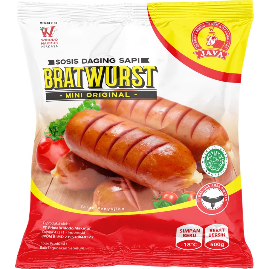 

Java Sosis Sapi Bratwurst Daging Olahan Original Isi 6 Pcs 500g